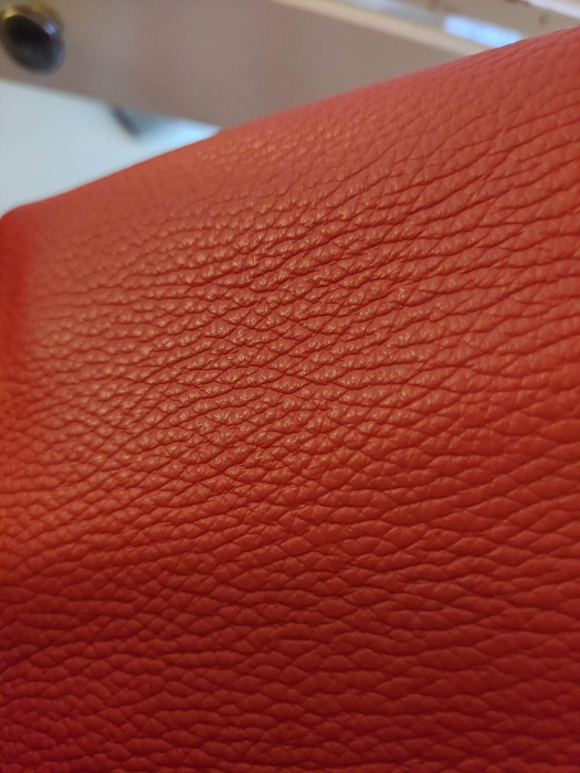 Geanta eleganta  mare din piele naturala portocalie [6]