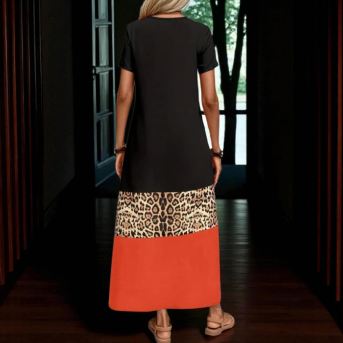 Rochie de Vara Cu Banda Animal Print la Sold [3]