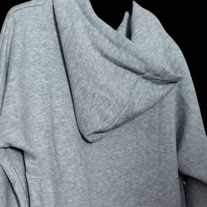 Rochie din Bumbac cu Paiete Argintii Tip Hanorac [5]