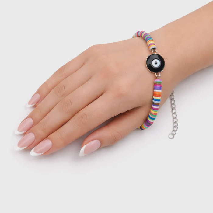 Bratara cu ochi turcesc si margele bombonele [2]