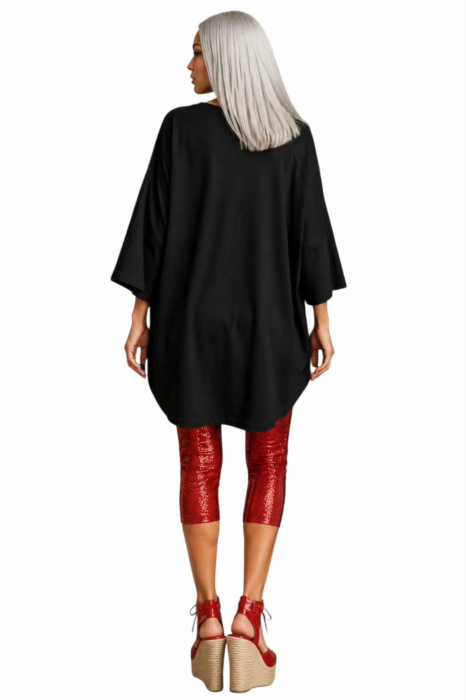 Bluza neagra din bumbac pentru colanti si marimi mari [2]