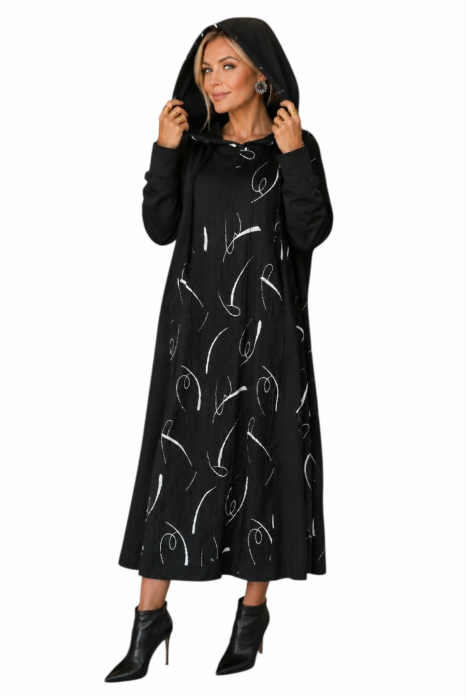 Rochie din bumbac tip hanorac  cu buzunare [2]