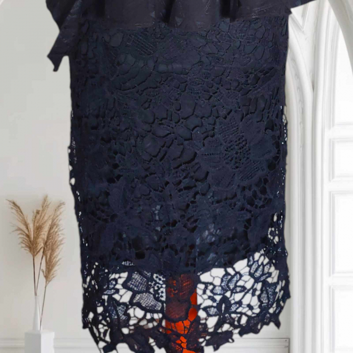 Fusta lunga pentru vara cu imprimeu floral si elastic in talie Magazin Chestii [2]