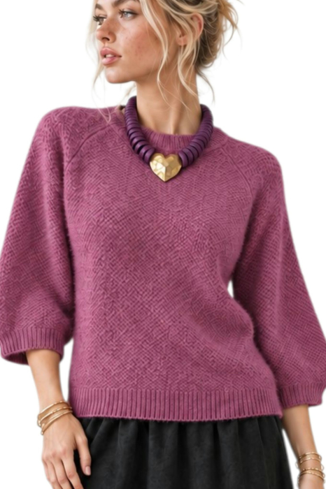 Bluza tip pulover pentru sezonul rece si decolteu rotund [2]