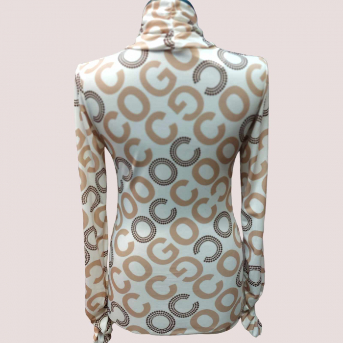bluza mulata pe gat cu imprimeu [2]