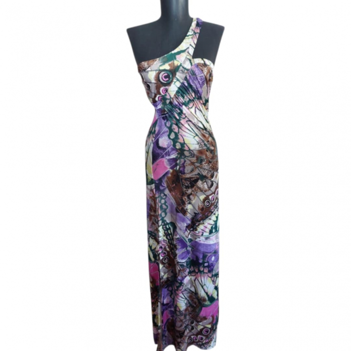 Rochie Lunga din Lycra cu o Bretea pe Umar [1]