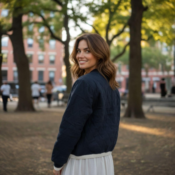 Blazer din bumbac  pentru primavara/toamna cu margelute cusute [3]