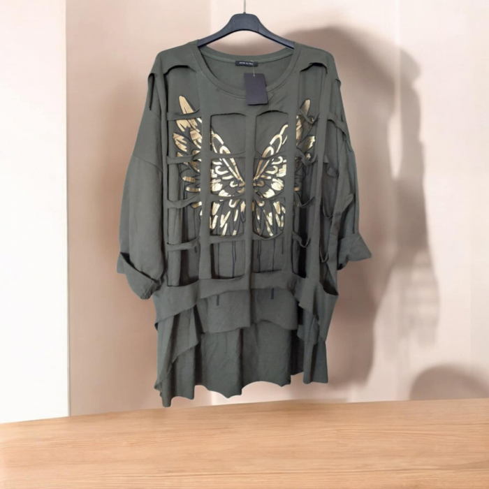 bluza-crem-din-bumbac-cu-desen-fluturi-aurii-pentru-marime-mare [2]