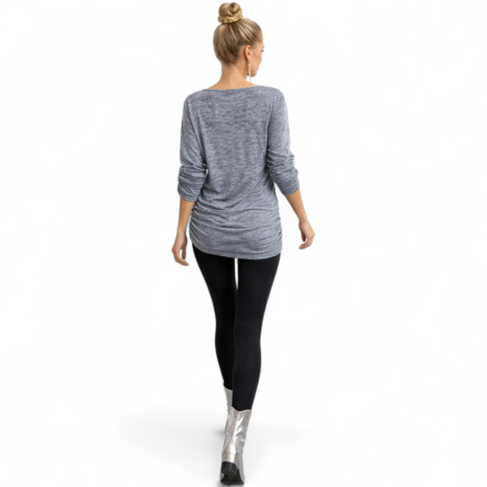 Bluza cu bufnita din tinte aurii si maneci lungi [3]