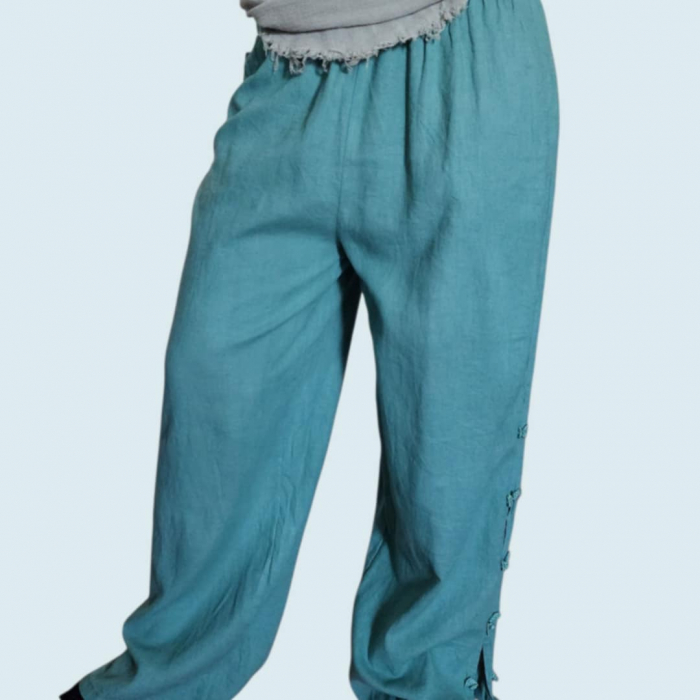 Bluza de Vara din Bumbac Stranse in Talie si Guler Tunica [4]