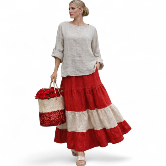 bluza de vara din in cu nasturi pe fata [3]