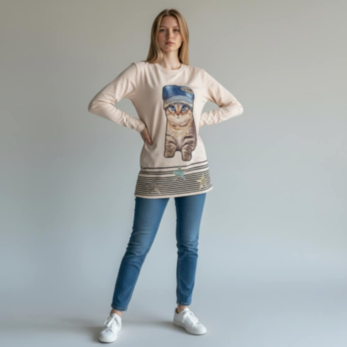 Bluza desen pisica [2]