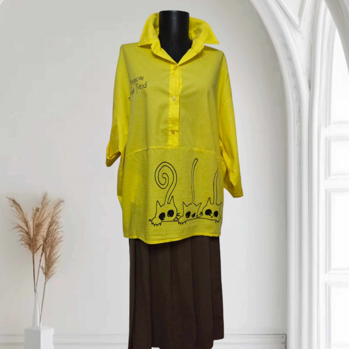 Bluza-din-Bumbac-cu-Desene-Trei-Pisici-Negre [5]