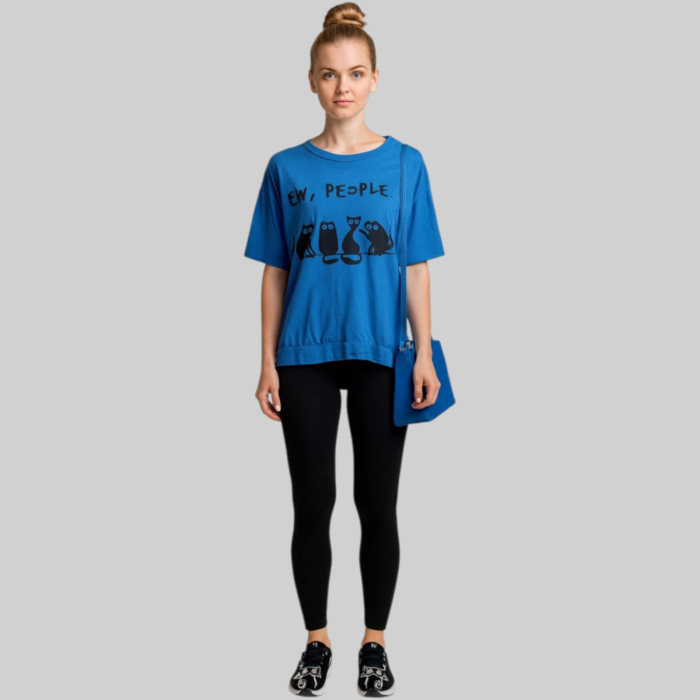 Bluza din bumbac si desene pisici [3]