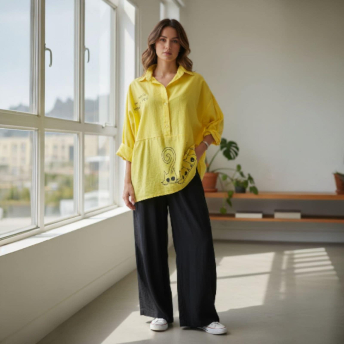 Bluza-din-Bumbac-cu-Desene-Trei-Pisici-Negre [2]