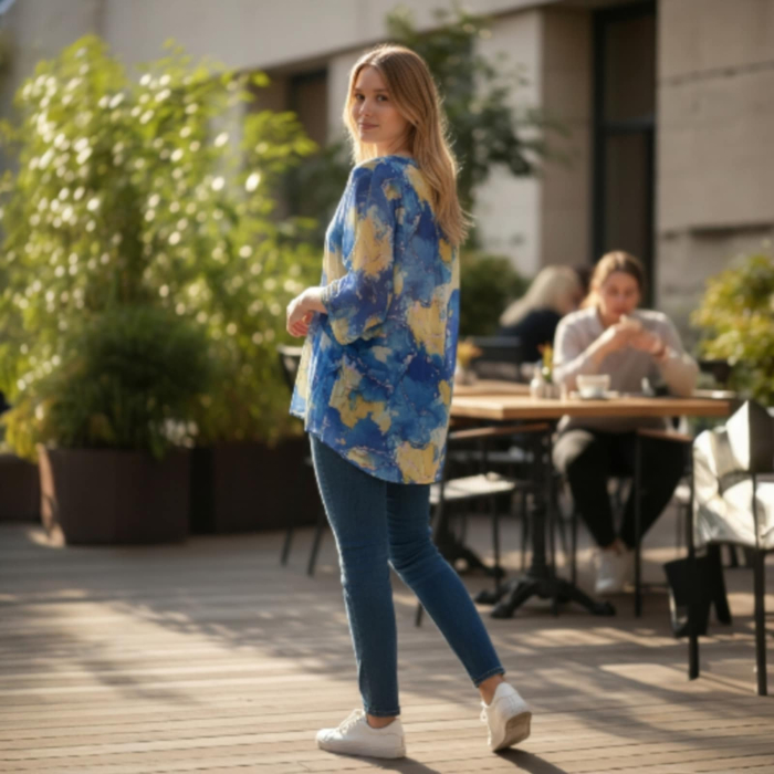 Bluza din matase cu nasturi si maiou detasabil cu bretele [2]