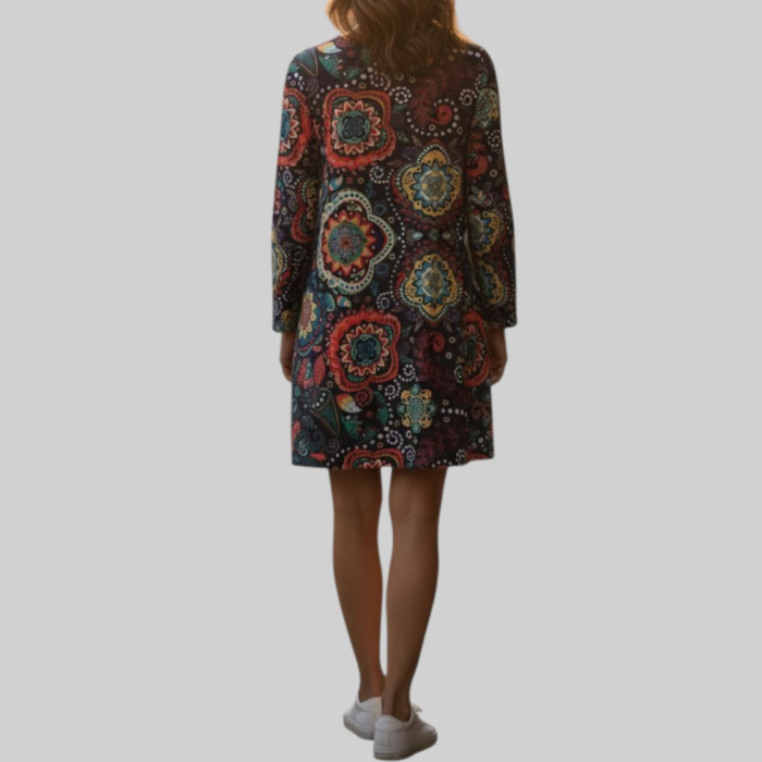 Bluza pentru colanti  cu motive florale pentru sezon rece [2]