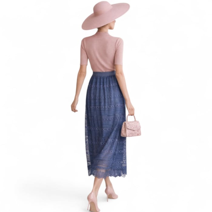 Fusta din  dantela  cu banda elastica in talie [2]