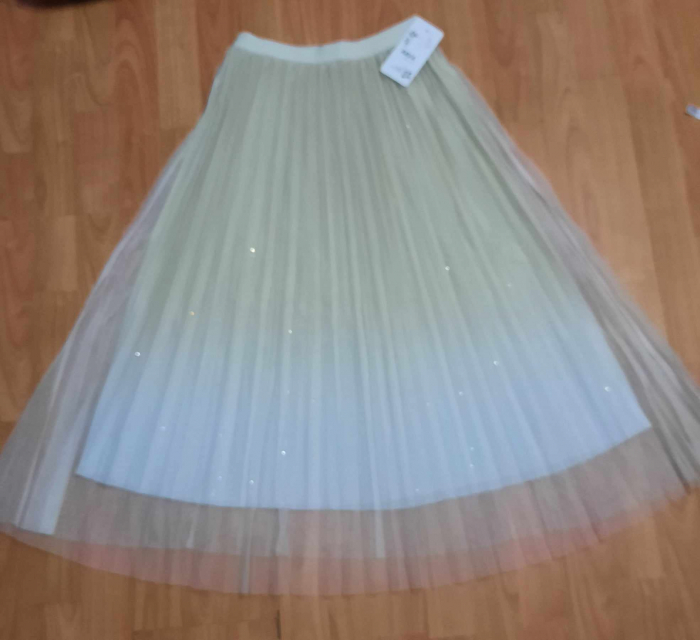 Fusta din Tulle Plisata cu Jupa Degrade si Sclipici [2]