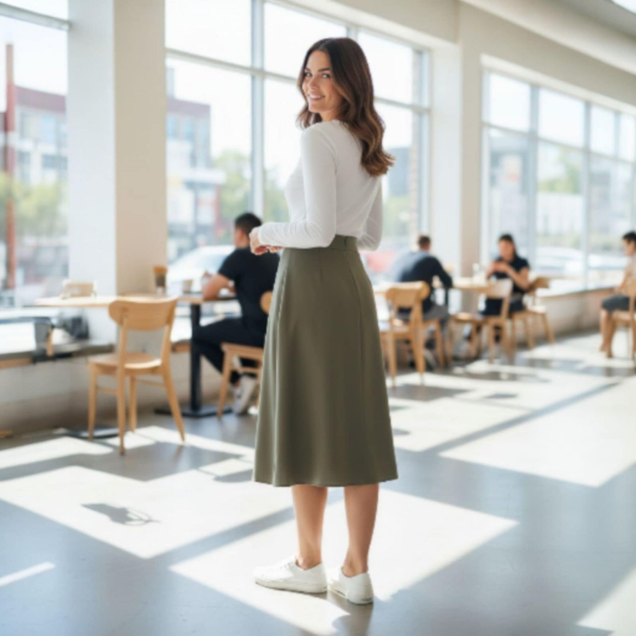 Fusta maron groasa cu pense pe partea din fata [2]