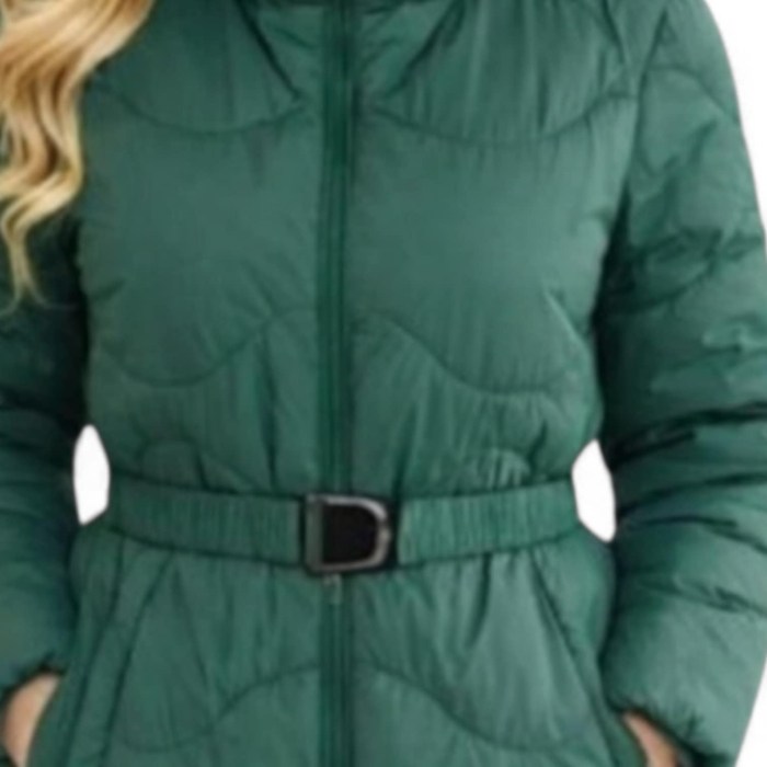 Geaca lunga groasa pentru iarna cu gluga si buzunare laterale [3]