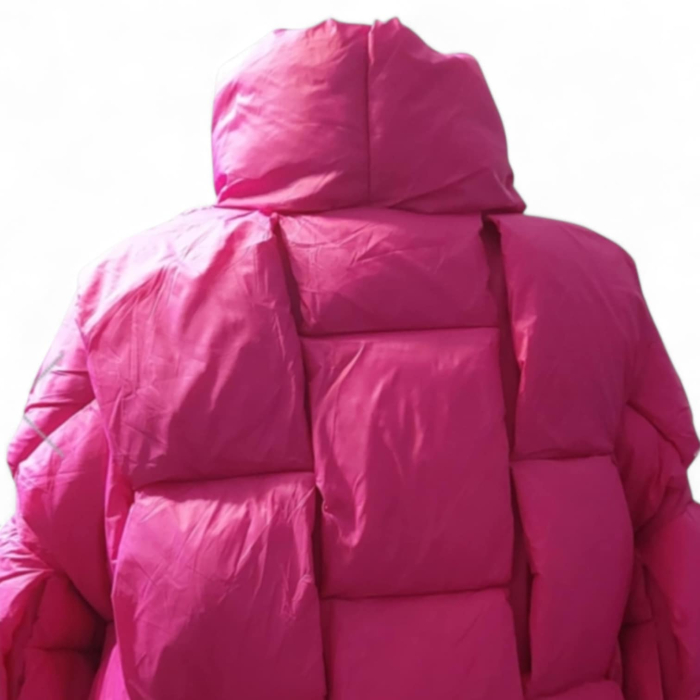 Geaca Matlasata Tip Pufoaica cu Aspect Usor Sifonat si Parti Dreptunghiulare Prin Cusatura [2]