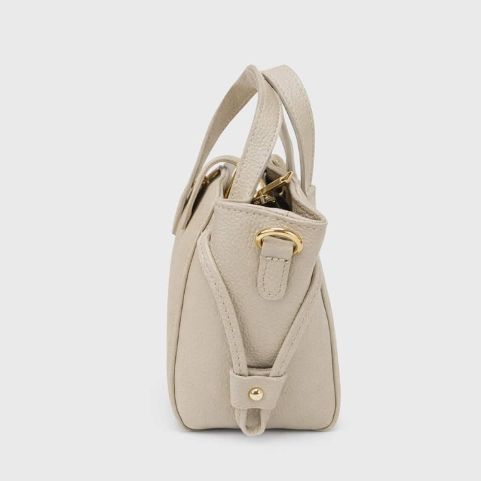 Geanta eleganta din piele naturala si piele intoarsa crem [2]