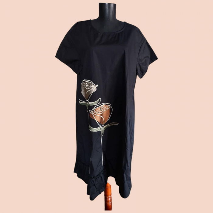 Pachet promotional compus din rochie din bumbac si colier masiv [1]