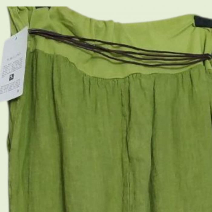 Pantaloni din In Croi Larg si Cordon Catarama Lemn [3]