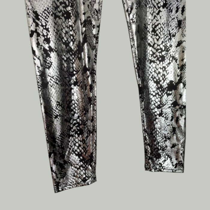 Pantaloni Tip Colanti cu Imprimeu Imitatie Sarpe [2]