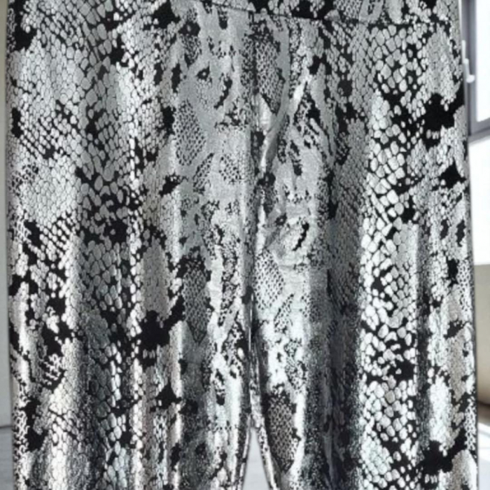 Pantaloni Tip Colanti cu Imprimeu Imitatie Sarpe [4]