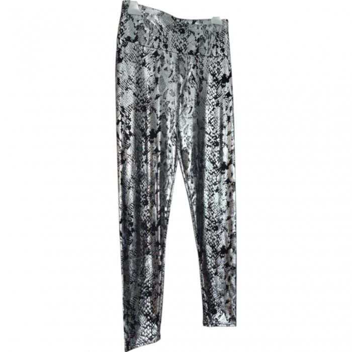 Pantaloni Tip Colanti cu Imprimeu Imitatie Sarpe [3]