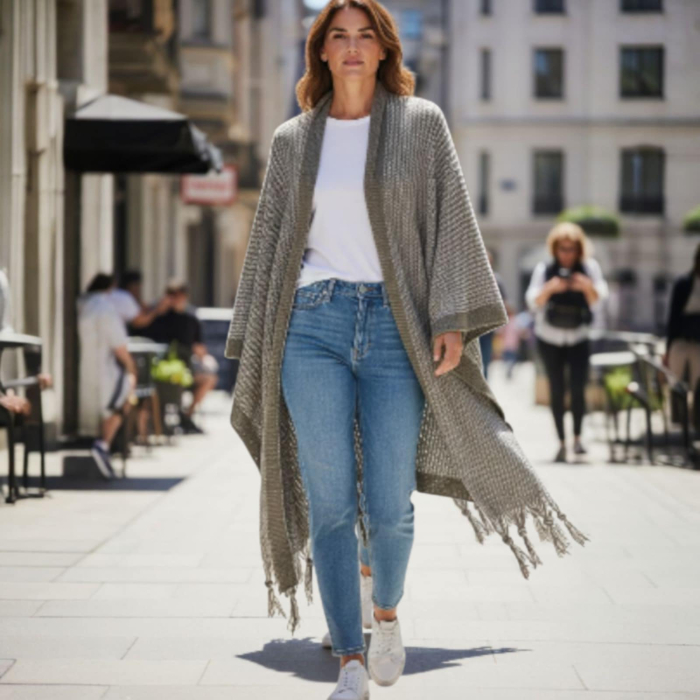 poncho cu maneci si franjuri pentru sezon rece [1]