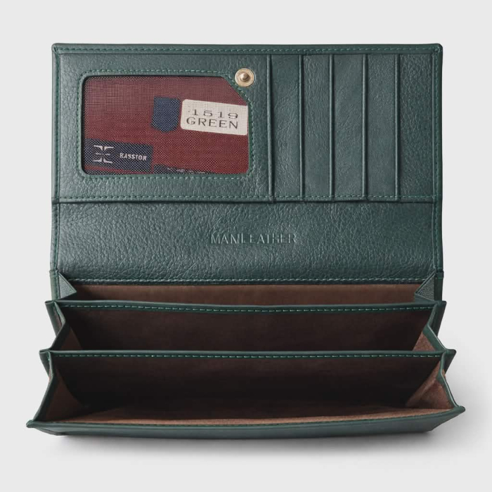 Portofel dama  verde  din piele naturala [4]