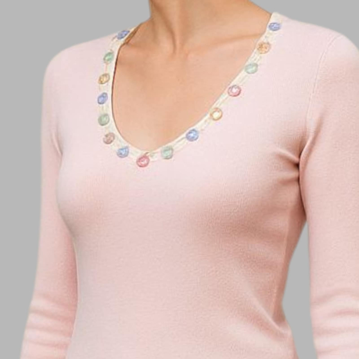 pulover cu pietre colorate [2]