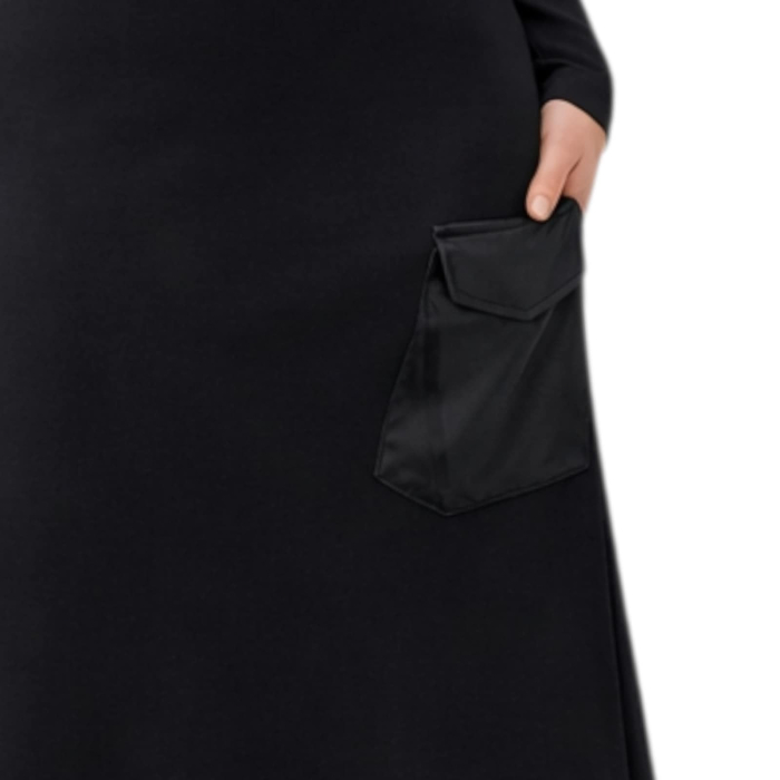 Rochie asimetrica din  bumbac si scai [4]