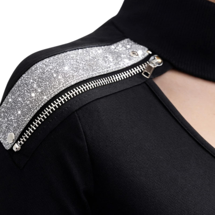 Rochie asimetrica din  bumbac si scai [2]