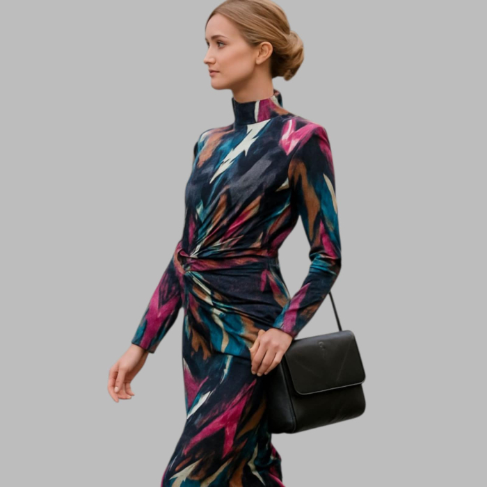 rochie catifea stransa intr-o parte [3]