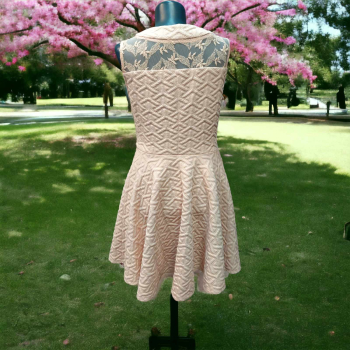 Rochie clos fara maneci cu dantela la decolteu [2]