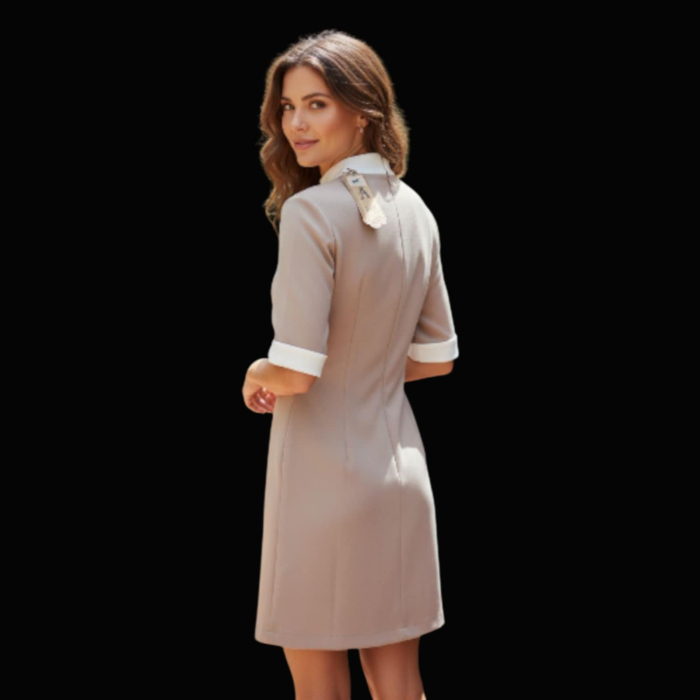 rochie colorata cu guleras [2]