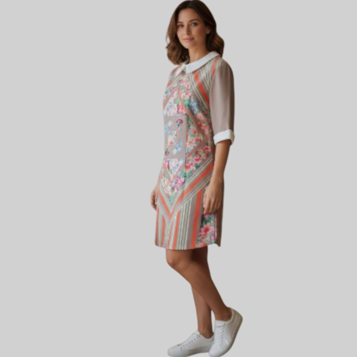 rochie colorata cu guleras [1]