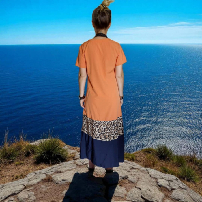 Rochie Croi A cu Banda Animal Print pe Sold [2]