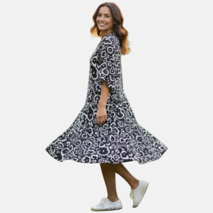 Rochie Croi Larg din Vascoza cu Volane [3]