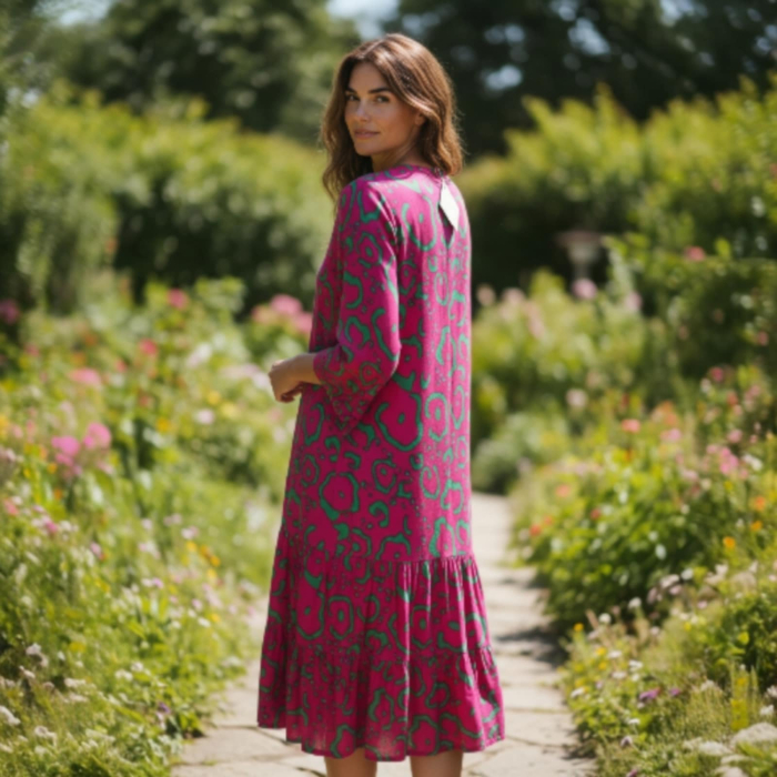 Rochie Croi Larg din Vascoza cu Volane [4]