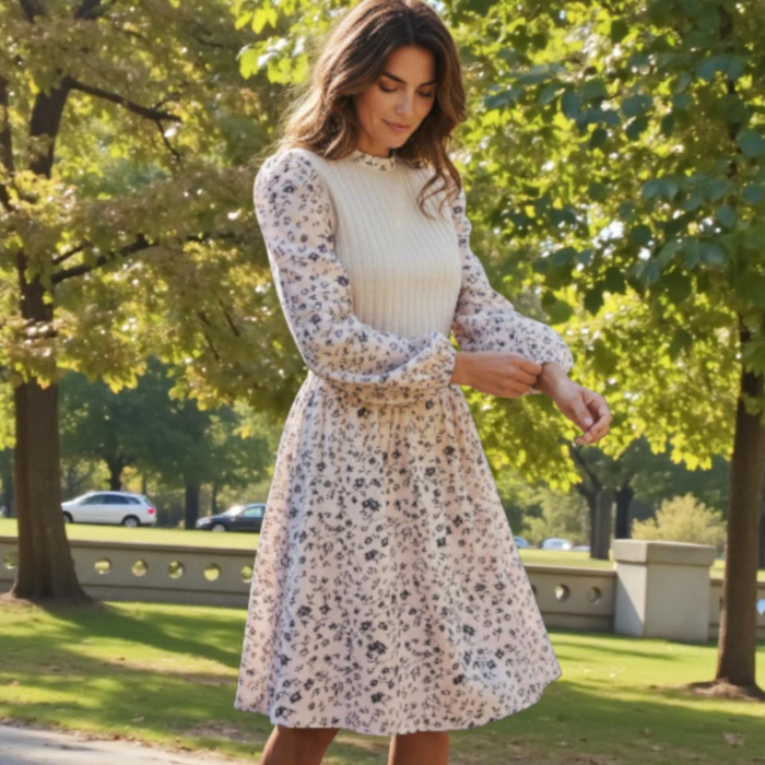 rochie-cu-imprimeu-floral-pentru-toamna-primavara [1]