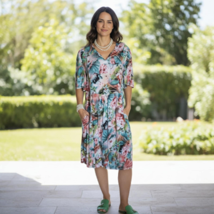 Rochie de Vara din Vascoza cu Imprimeu Floral [1]