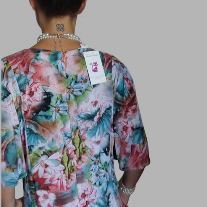 Rochie de Vara din Vascoza cu Imprimeu Floral [2]