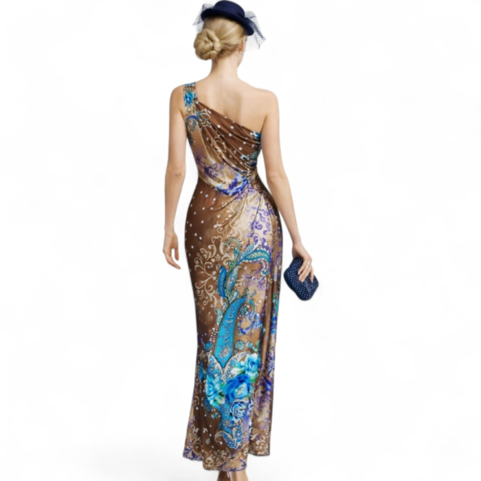 rochie-de-vara-lunga-din-lycra-cu-banda-paiete-in-talie [2]