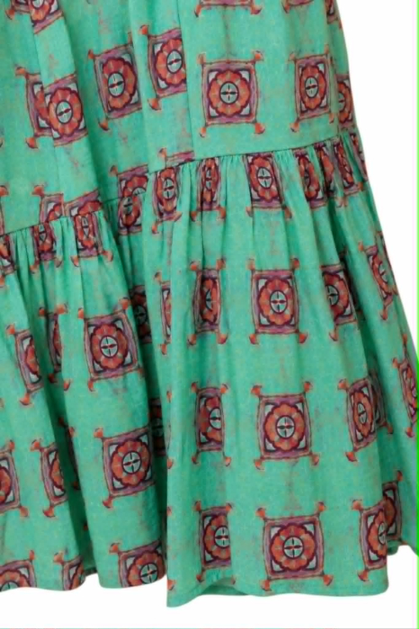 Rochie din bumbac cu bretele din volane [2]