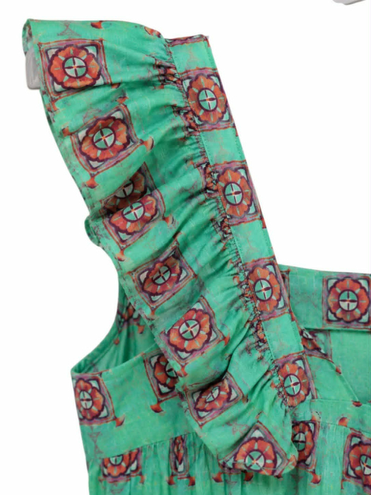Rochie din bumbac cu bretele din volane [4]